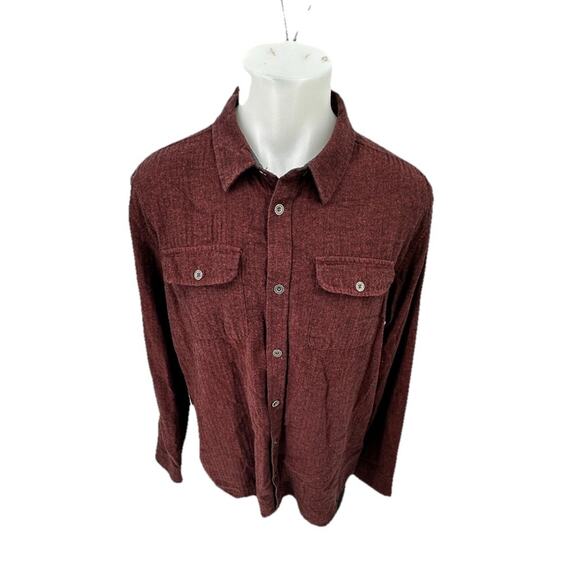 prAna XL Men Flannel Button Up Shirt Hiking Outdoor Organic Cotton M23170384 Z23 - Picture 1 of 9